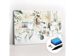 Quadro Magnético Decorativo Flores Para O Escritório Espelharte (90x60 Cm)
