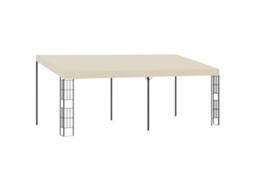 Vidaxl Gazebo De Montagem Na Parede 3x6 M Tecido Creme