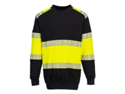 Moletom Pw3 Fr Modaflame De Alta Visibilidade Classe 1 / Amarelo Preto / M Portwest