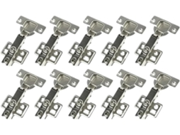Conjunto De 10 Dobradiças Ocultas Aço Com Fechamento Suave E