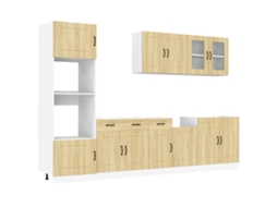 Conjunto 7 Armário de Cozinha Conjunto Kalmar VIDAXL Sonoma Carvalho