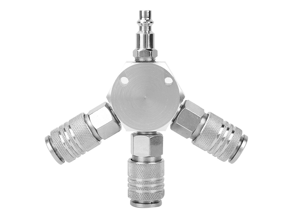 Laxiscreed Manómetro De Mangueira De Ar Com 3 Peças, Conectores Rápidos E Divisão De Fluxo