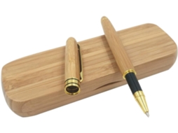 Caneta Em Gel De Bambu Homoyoyo Com Estojo Presente, Rollerball Para
