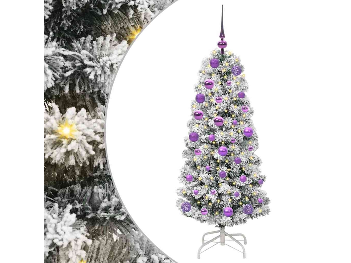 Conjunto 1 Decoração De Árvore De Natal Vidaxl Verde Pvc (120 Cm)