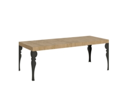 Mesa de Jantar Extensível 90X180/284 Cm Paxon Premium Carvalho Natural Quadro Antracite ITAMOBY