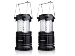 Lanterna de Acampamento BISBISOUS Kj-1285 Led Dobrável 2 Unidades Preta VIGA EUROPE