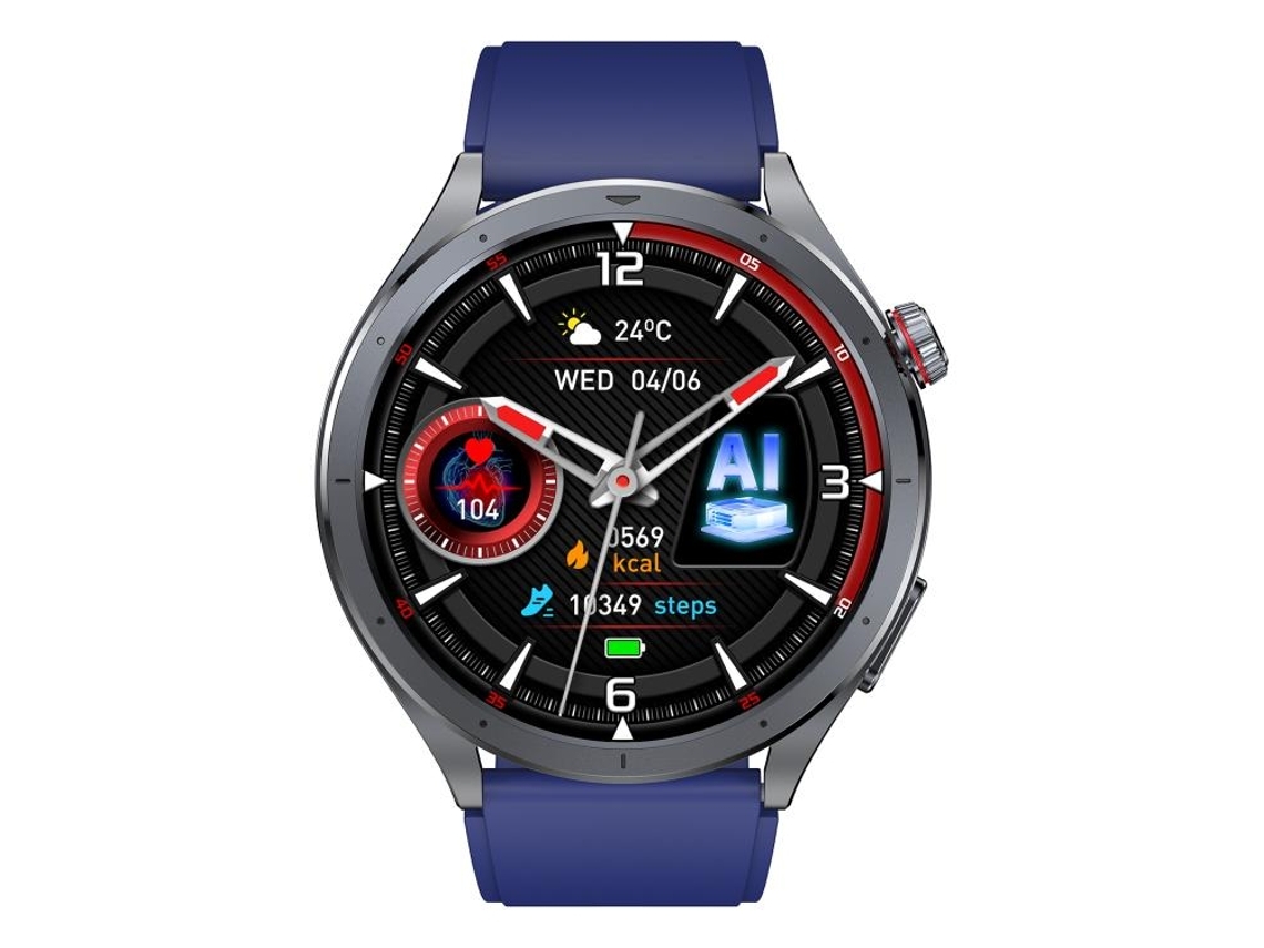 (azul) Smartwatch Bluetooth Com Tela Colorida De 1,53 Polegadas E Pulseira De Silicone._glo