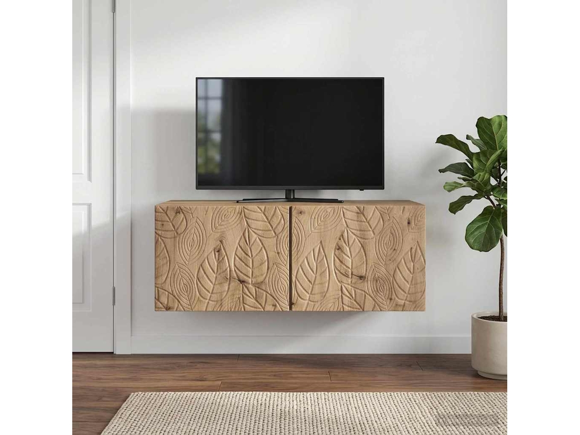 Vidaxl Gabinete de Tv de Parede 59,5 X 31 Cm Carvalho Arttisan