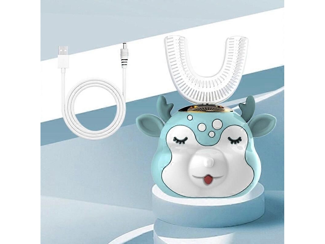 Escova de Dentes Elétrica para Crianças em Forma Sonic Smart Ultrasonic 360 Graus Clareamento D Entes Ipx7 Im GOKOCO
