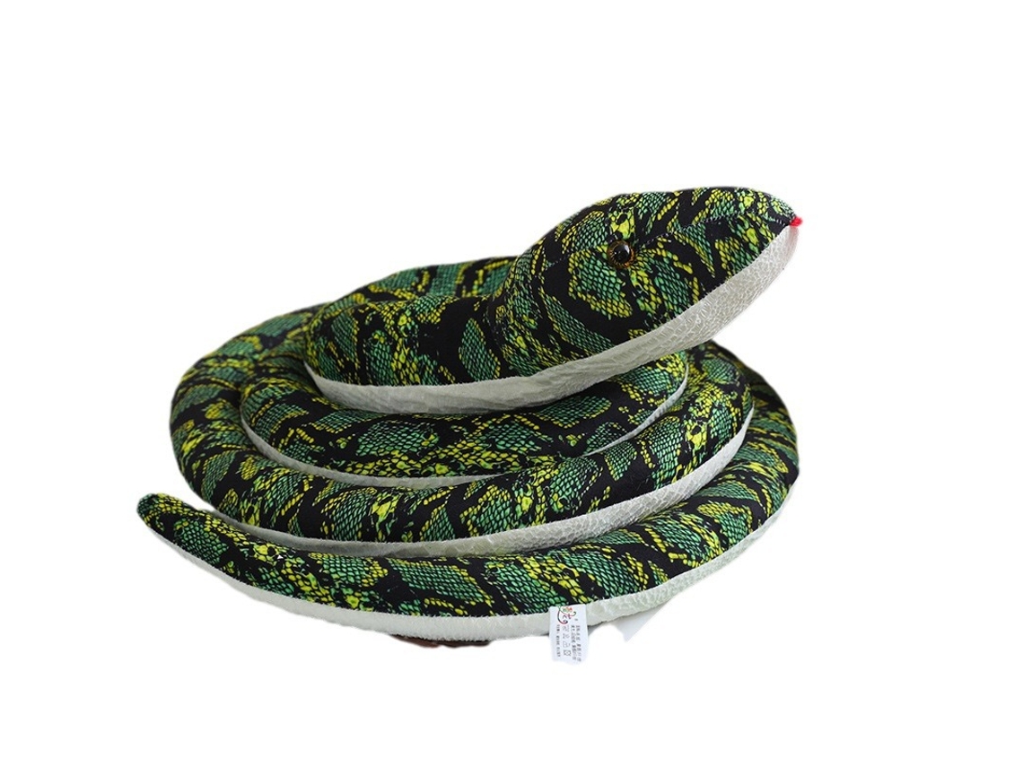 Cobra de Pelúcia Realista, Grande, Brinquedo de Pelúcia, Presente de Pegadinha, Adereço Ciano CHABERLU