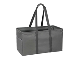 Sacola de Compras Reutilizável, Dobrável, Grande Capacidade, com Fecho de Zíper, Impermeável e Multifuncional, com Bolsos de Tela. GOKOCO