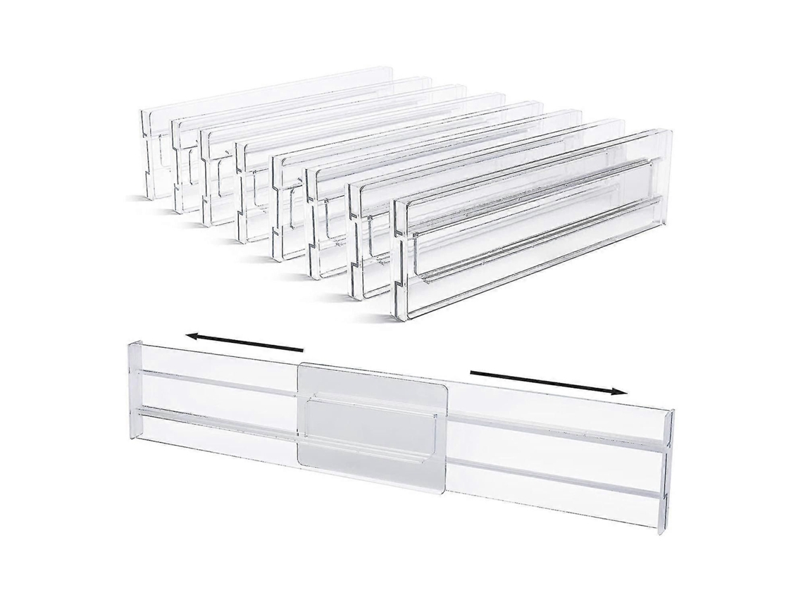 Divisórias De Gaveta 8 Peças, Ajustáveis, 3,2 Polegadas De Altura, Expansíveis De 11 A 20,6 Polegadas, Organizador De Gaveta De Cozinha