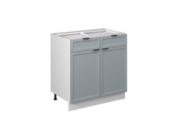 Móveis de cozinha Fame-Line, 80cm sem PT, Azul claro-cinza, Branco, VICCO