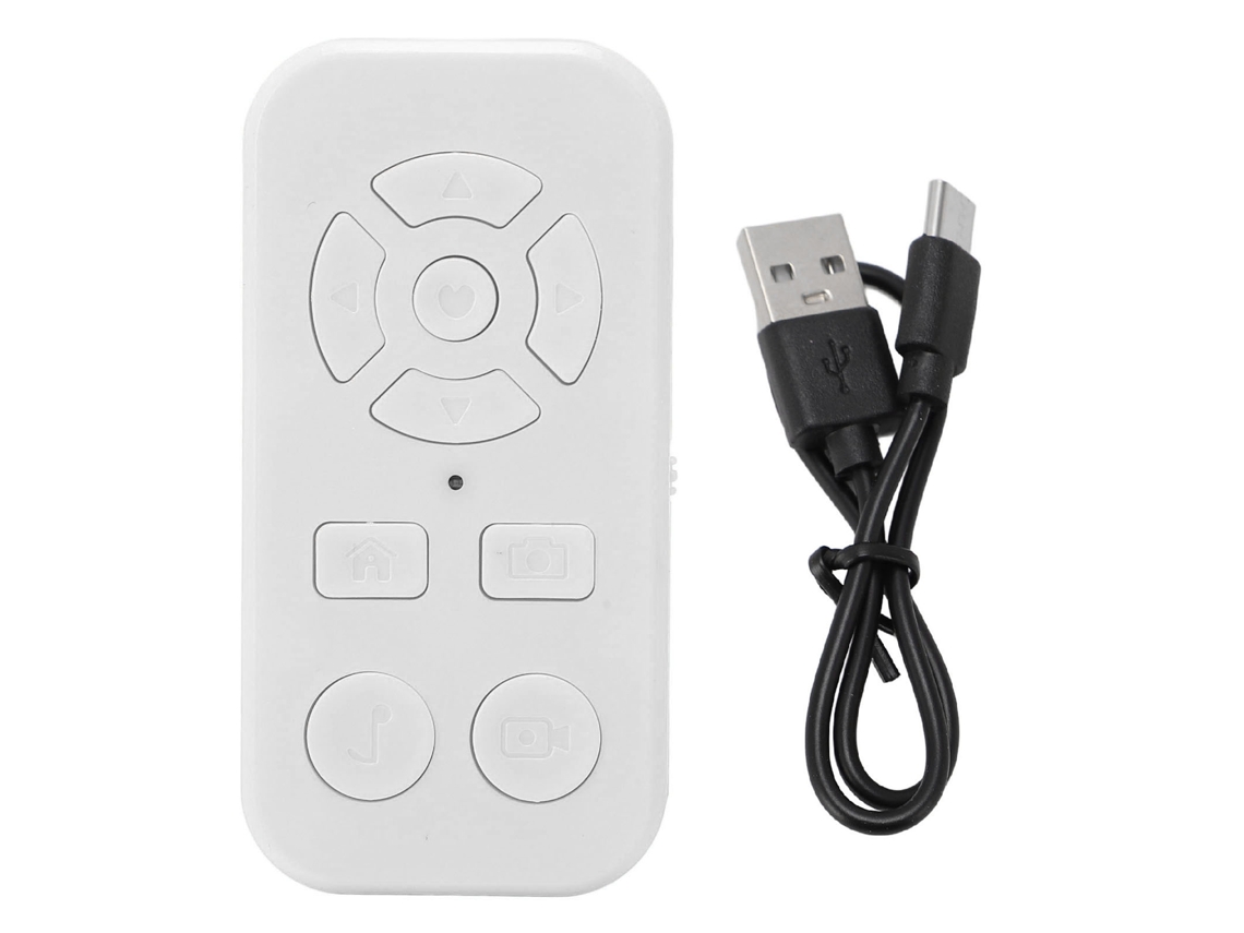 Aetheria controle Remoto Bluetooth V4.2 para Android: Disparo de Câmera, Virar Páginas e Gravação de Vídeos Branco