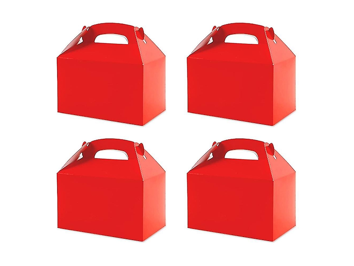 50 Caixas Brancas Para Lembrancinhas De Festa, Caixas De Doces Com Alça, Sacolas De Papel Para Biscoitos, Modelo Gable B Hengjian