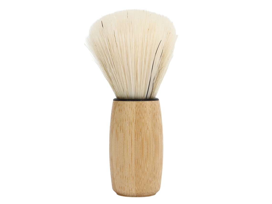 Pincel De Barbear Com Cabo De Madeira Para Salão E Casa - Cerdas Macias E Design Ergonômico