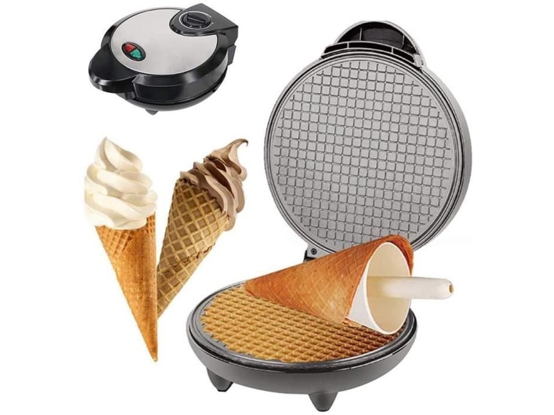Aparelho WAFFLE MAKER Máquina elétrica de waffle cônica Croque Monsieur, máquina de waffle Casquinha de Sorvete 208 S/MARCA