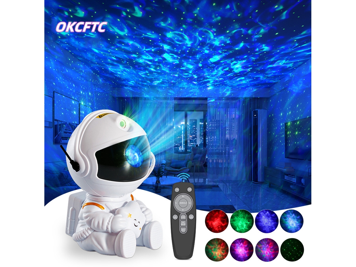 (estrela Branca) Projeção Do Céu Estrelado Via Láctea Luz Noturna Led Astronauta