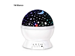 Luminária Noturna com Projeção de Céu Estrelado , Luz Decorativa de Parede Led Giratória MDUG (1w Branca)