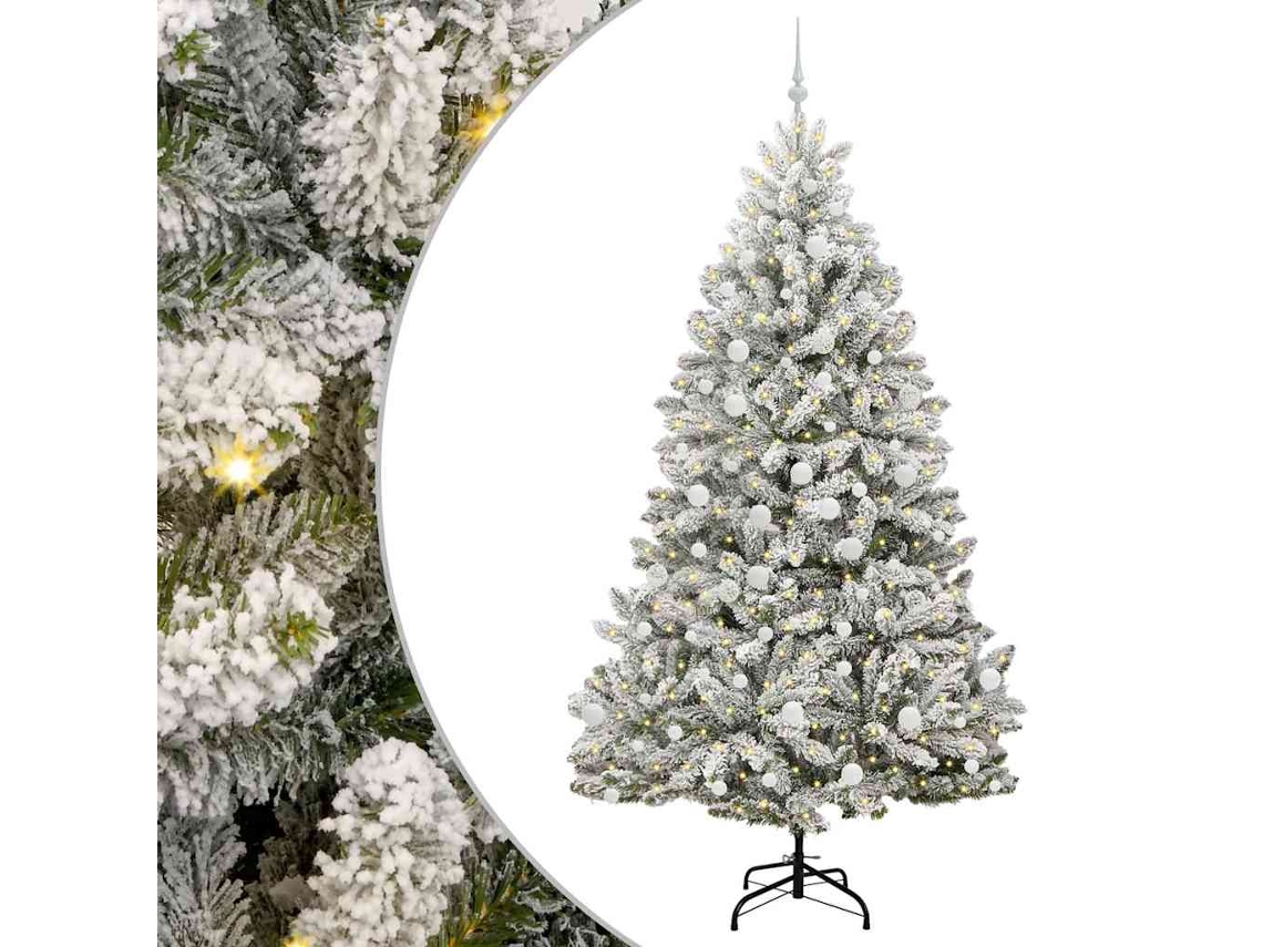 Conjunto 1 Árvore De Natal Artificial Vidaxl Verde Pvc (210 Cm)