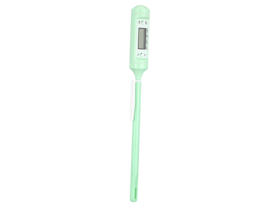 Termômetro Eletrônico Com Sonda, Verde, Abs, Aço Inoxidável