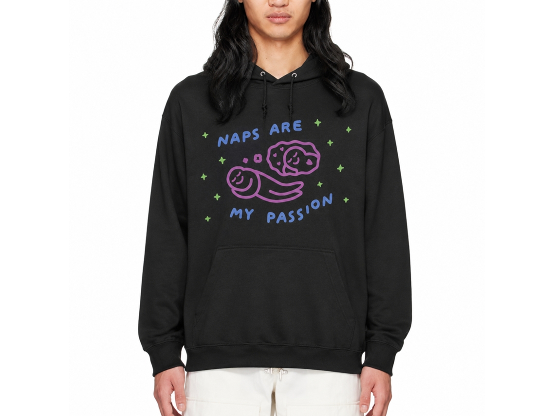 Rockinstone I Love Naps Black Hoodie Unique Designer Style