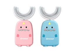 Escova de Dentes Manual com 2 Unidades, Cerdas em Formato U, Feita Silicone Qualidade Alimentar. GOKOCO