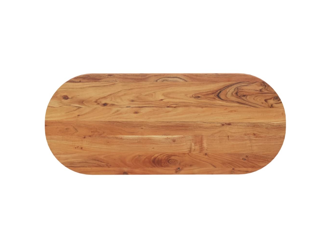 Vidaxl Tampo De Mesa Oval 120x50x3,8 Cm Madeira De Acácia Maciça