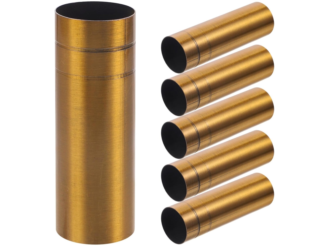 6 Mangas De Soquete De Vela De Metal 25x80 (mm)