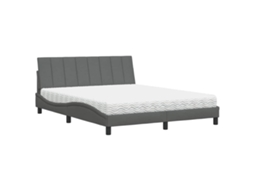 Bed, Beds Vidaxl Cinzeto Tecido (160 X 200 Cm)