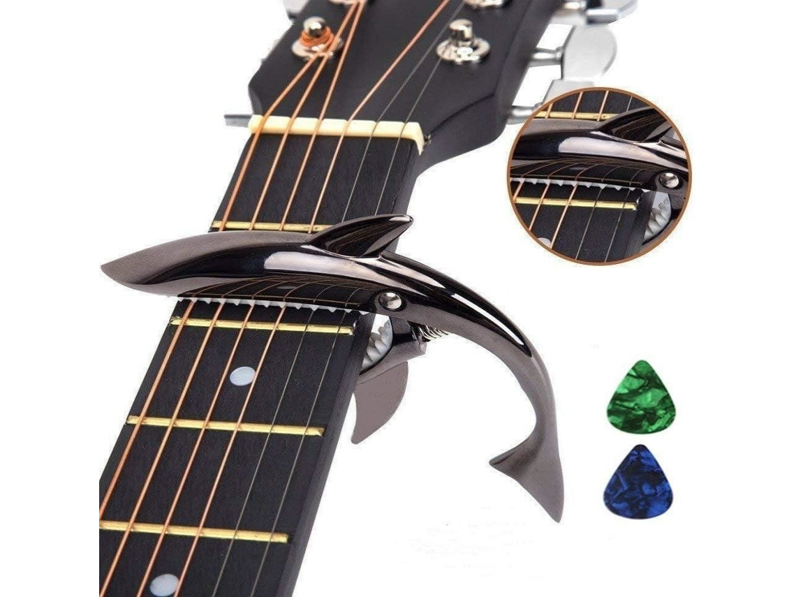 Lurelia Capotraste Shark De Liga De Zinco Para Violão E Guitarra