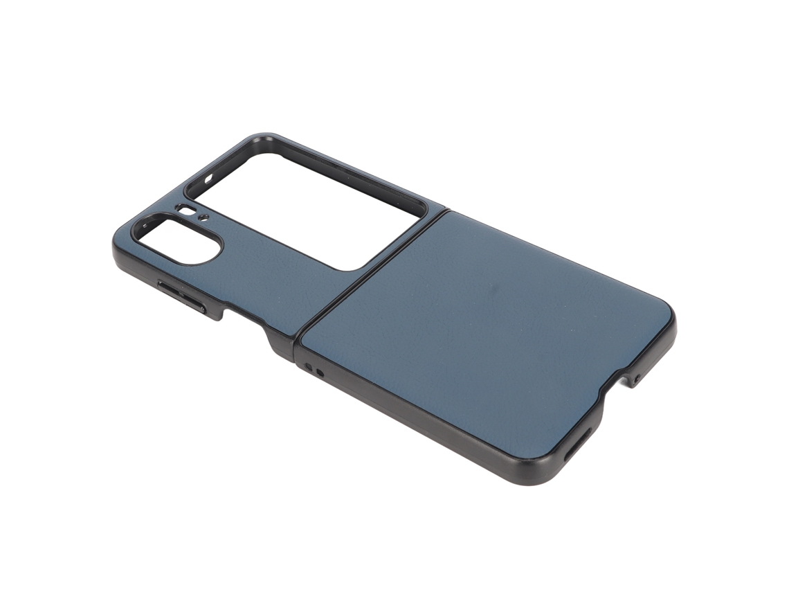 Capa de Celular LAXISCREED Porsche Couro Oppo Find N2 Flip Azul