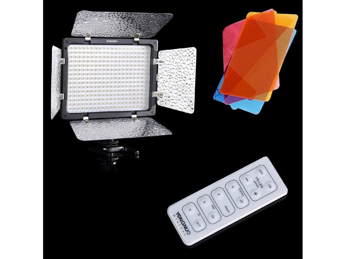 Original Yongnuo Yn-300 Led Câmera Luz de Vídeo Lâmpada Iluminação Escurecimento Fotografia Luz para Canon Nikon Câmera Ue Plugue