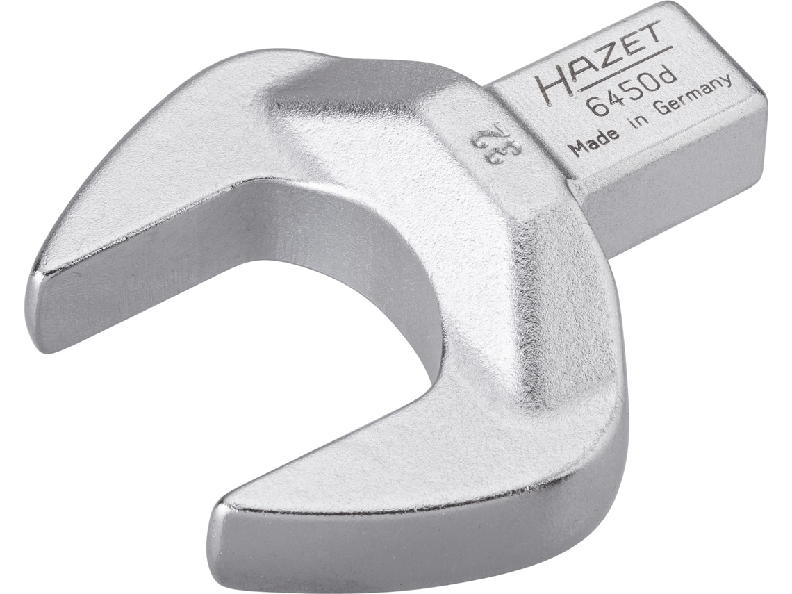 Cabeça de chave de extremidade aberta HAZET 6450D-32: quadrado inserível 14 x 18 mm perfil hexagonal externo 32 mm