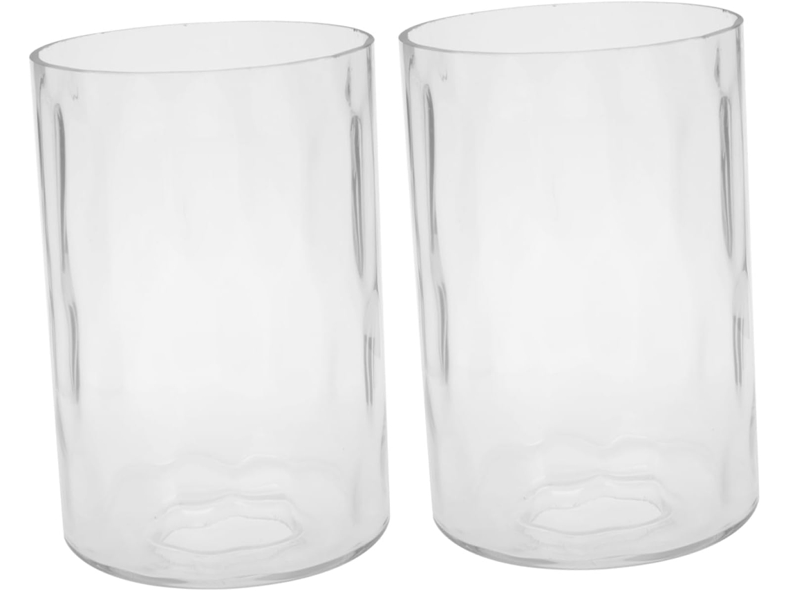 Conjunto de 2 Peças de Vidro Transparente Simples para Lustre Residencial. SFUSHOS