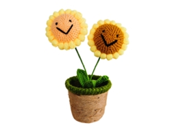 Laxiscreed Planta Artificial De Girassol Trançada Para Decoração De Interior