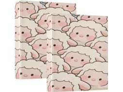 Caderno Fofo De Ovelha Branca 3, 8cm Com Prancheta, Embalagem Com 1 2 Pastas De Mesa, 200 Folhas