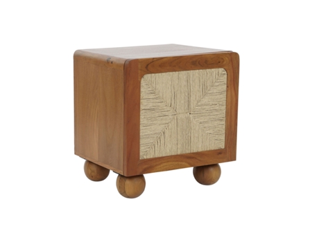 Mesa de Cabeceira DKD HOME DECOR Castanho Acácia 50x40x53 cm