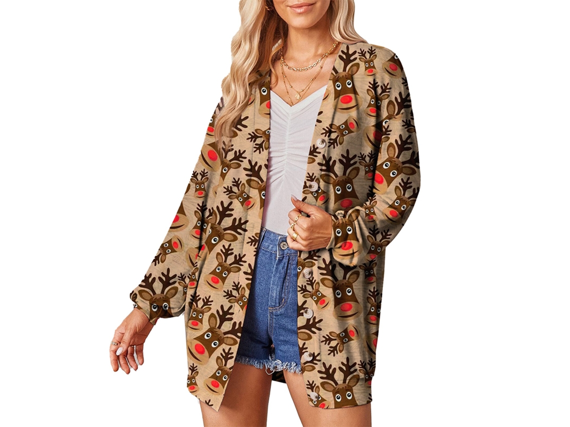 Laxiscreed Blusa De Manga Longa Feminina Com Decote Redondo E Detalhe Xadrez Em Vinho