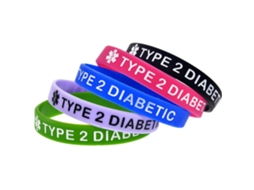 Rebe-5 Pulseiras De Silicone Para Diabéticos Tipo 2 - Lembrete Diário Suaves