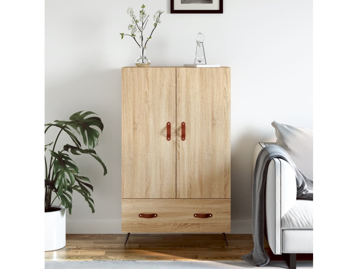 EXCLUSIVO DA MAISON: Guarda-roupa alto em madeira Carvalho Sonoma (69,5 x 31 x 115 cm)