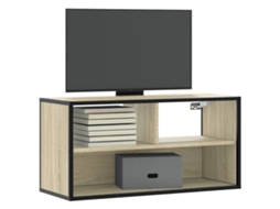 Móvel P/ Tv 80x31x39,5 Cm Deriv. Madeira/metal Carvalho Sonoma Dkd Home Decor