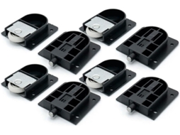 Conjunto De 4 Pares Rodízios Silenciosos Portas Correr Móveis E Armários, Com Design De Rolamento Suave Em Plástico