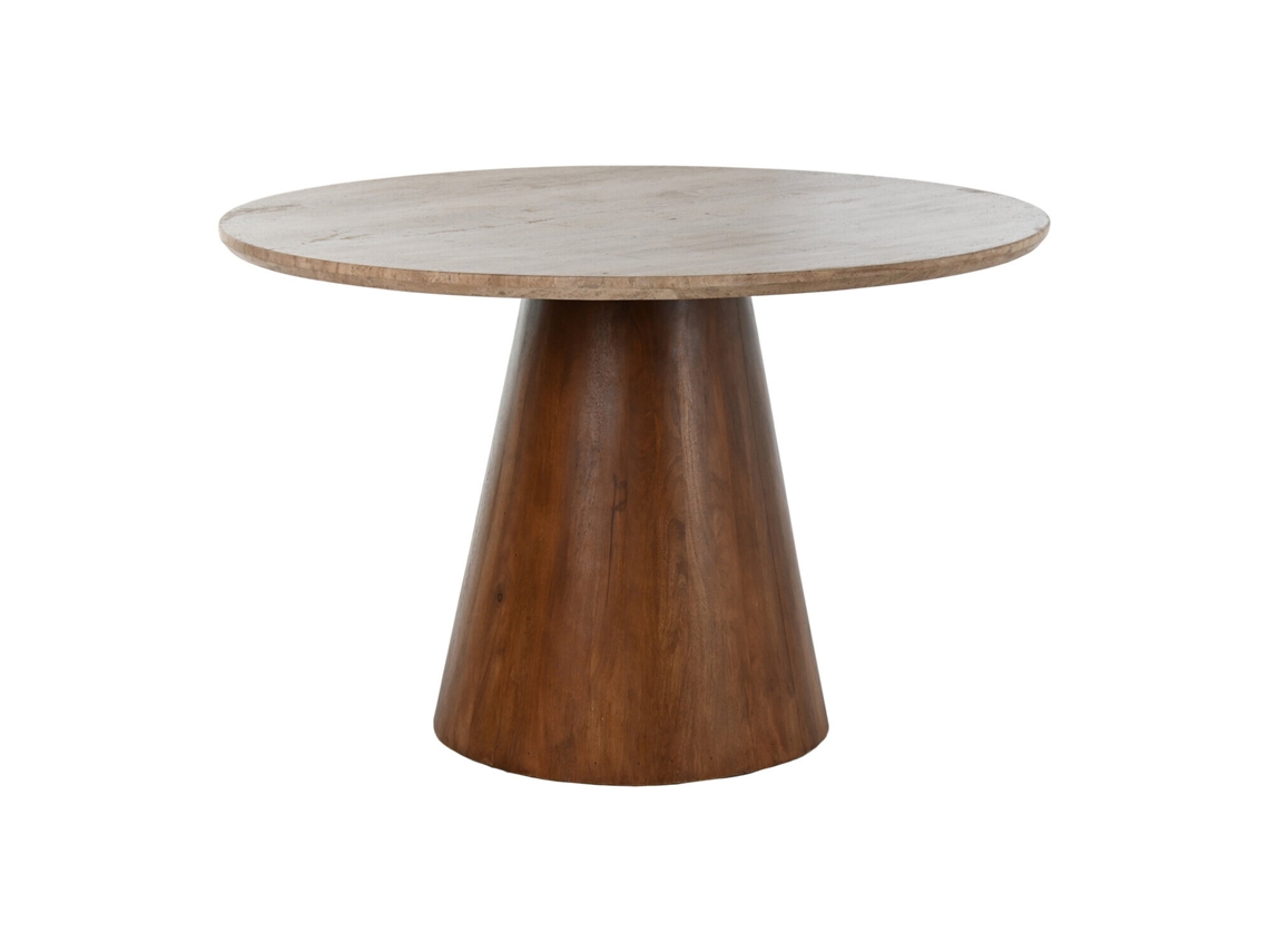 Mesa de Jantar em Mármore Cor Manga ALEXANDRA HOUSE LIVING (120x120x79cm)