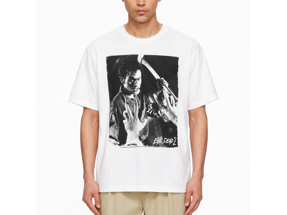 Rockinstone Evil Dead Ash With Axe White Adult T-shirt Size:xxl