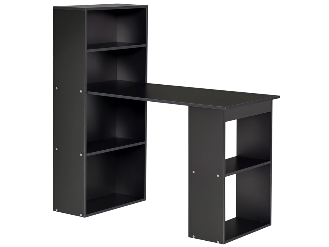 Mesa De Computador Com 6 Compartimentos Abertos Para Arrumação