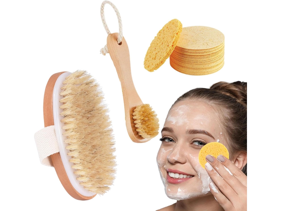 Conjunto De Escova Facial A Seco E Banho Xiaoxiaoyu | Escovas Faciais Com Cerdas Macias Para Escovação Esfoliantes