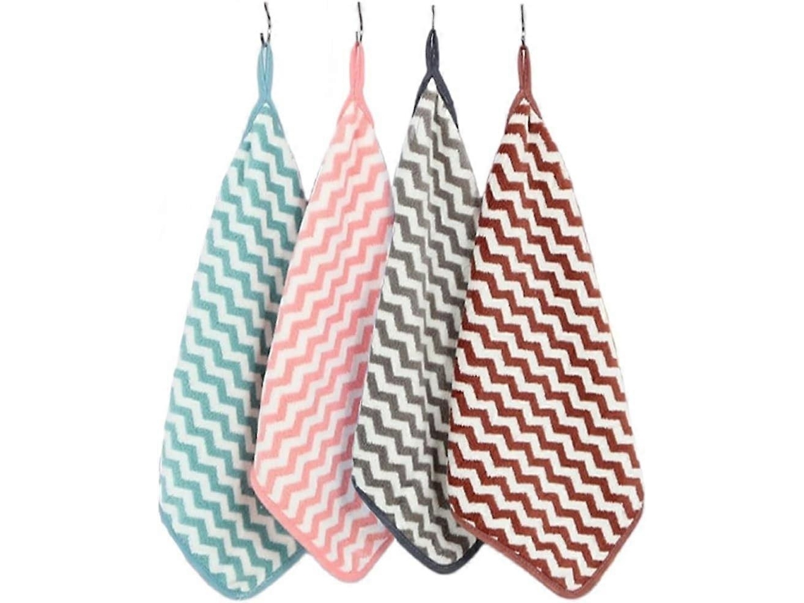 Conjunto de 4 Toalhas de Banho Macias e de Secagem Rápida para Banheiro e Cozinha AQUAFORGE