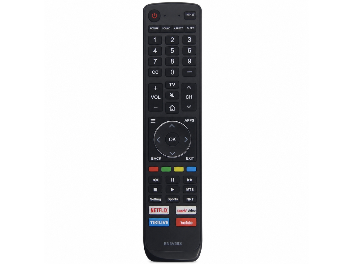 Comando À Distância Para Tv Compatível Com Hisense E Sharp, Modelo En3v39s, Sem Configuração_zhd