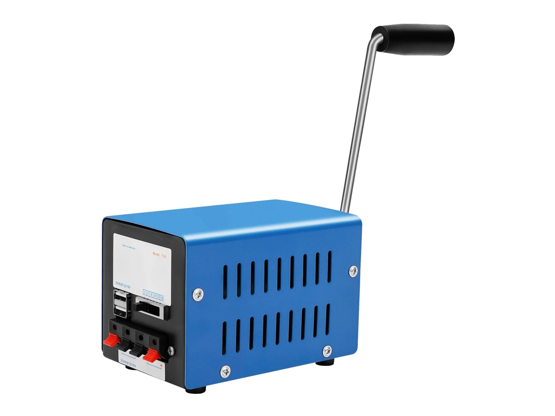 Gerador de manivela, leve e versátil, capacidade de carga, OEM azul
